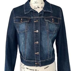 L.e.i.‎ slightly distressed blue jacket large